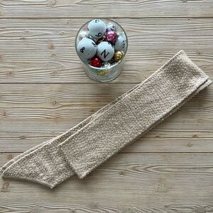 J.Crew Sequin Wool Cashmere Blend Scarf NWT | Champagne Gold Holiday 4x80